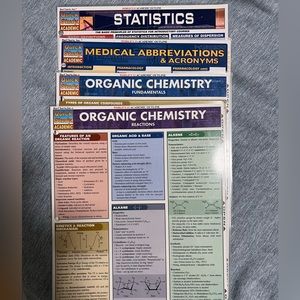 Quick Study O Chem Reactions, Fundamentals, Medical Abbreviations & Statistics